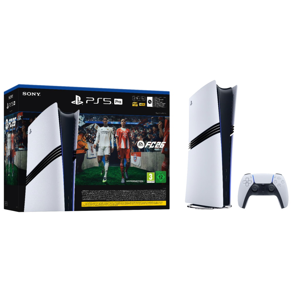 קונסולת משחק סוני פלייסטיישן Sony Playstation 5 Slim כולל שובר למשחק FC26 &lrm;PS5 Pro Console FC26