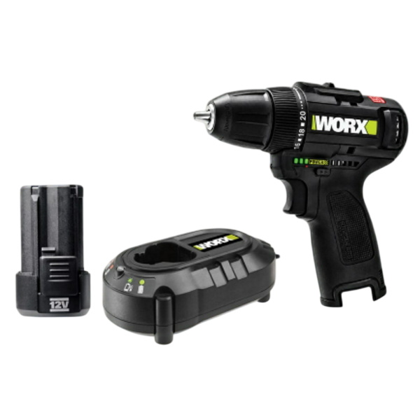 מברגת פוטר 12V כולל סוללה ומטען WORX &lrm;H/WU00