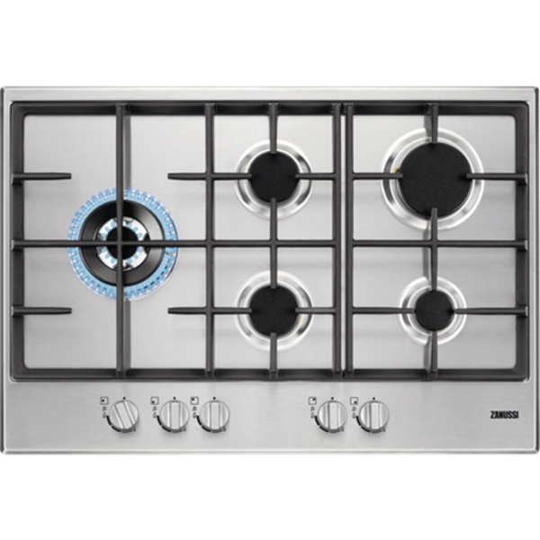 כיריים גז - 5 להבות Zanussi &lrm;ZGH76534XS