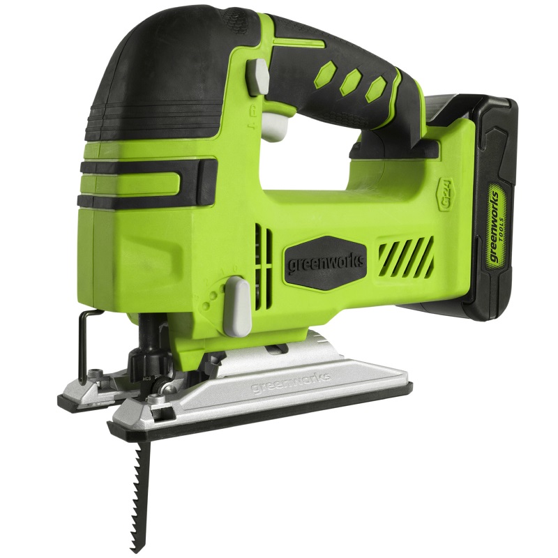 מסור אנכי 24V כולל סוללת 4.0Ah ומטען מהיר GreenWorks &lrm;99776-3