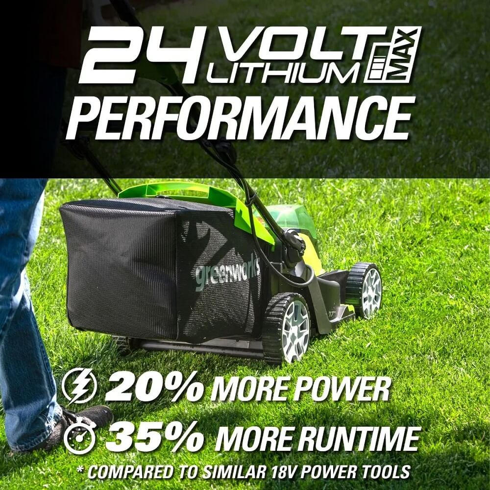 מכסחת דשא נטענת 48v כולל 2 סוללות ומטען greenworks