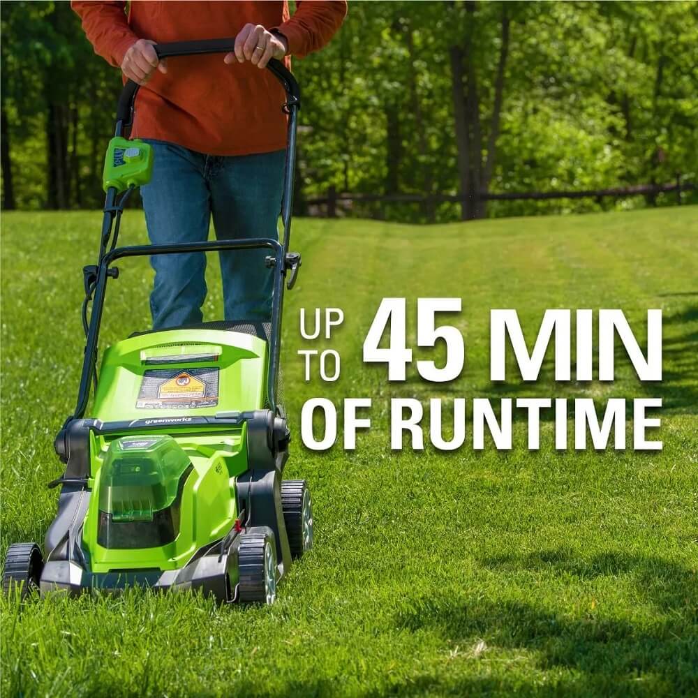 מכסחת דשא נטענת 48v כולל 2 סוללות ומטען greenworks