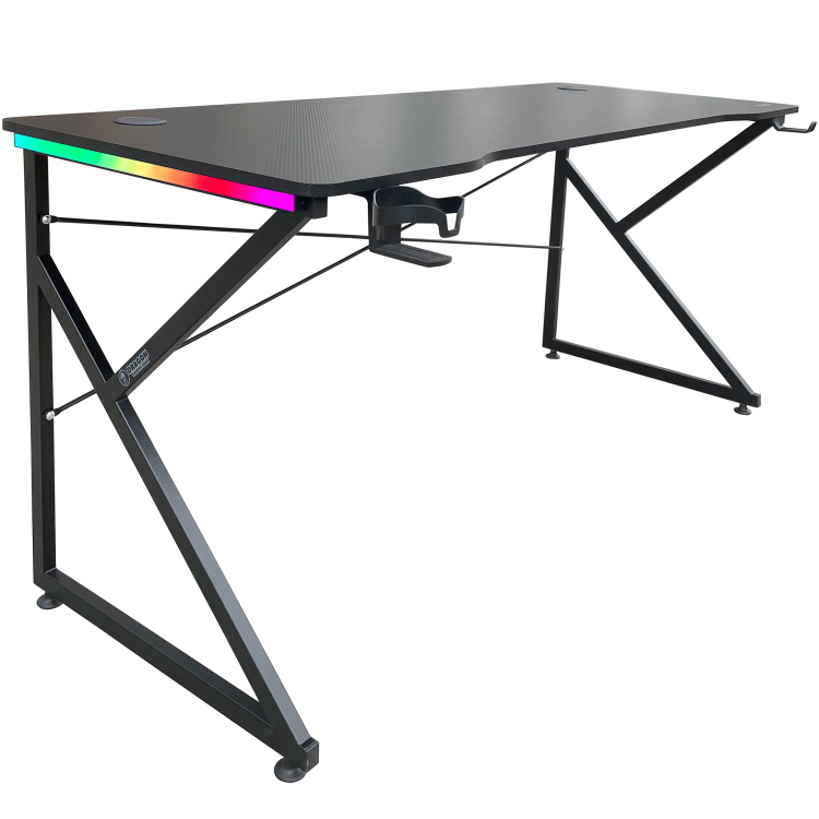 שולחן גיימינג תאורה Dragon Smart Tech RGB &lrm;K שחור