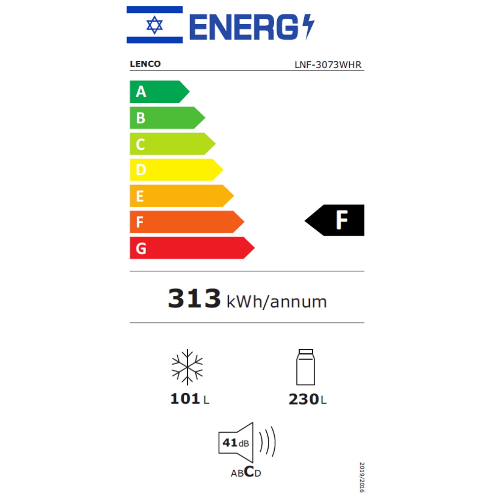 תווית אנרגיה - lnf-3073whr lenco
