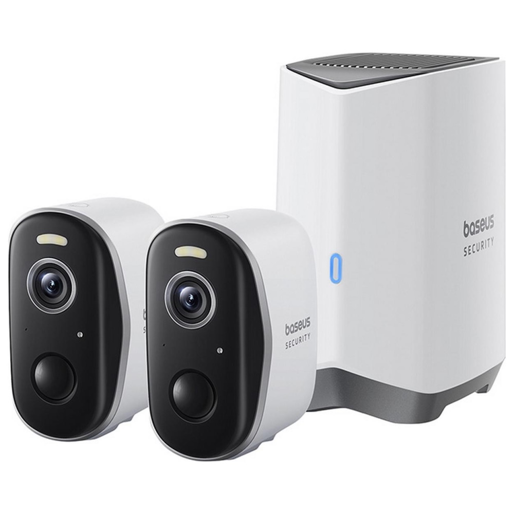 זוג מצלמות אבטחה אלחוטיות נטענות Baseus &lrm;Security N1 + Outdoor Camera 2K 2Cam Kit