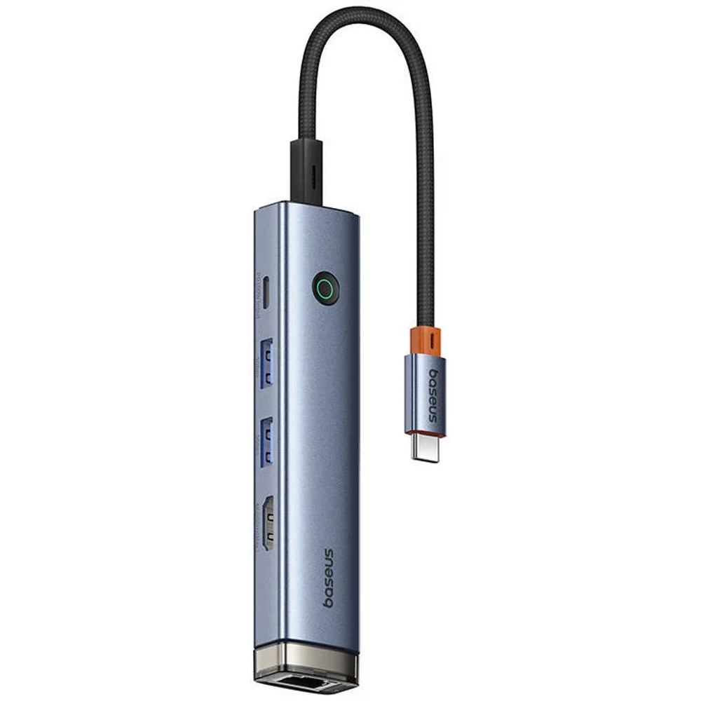 ultrajoy 5-port hub hdmi 4k@30hz usb3.0*2 pd*1 rj45 baseus