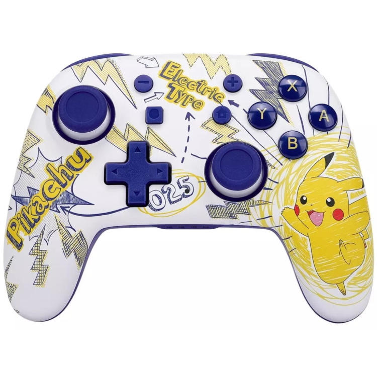 בקר שליטה אלחוטי נטען Nintendo &lrm;Nintendo Rechargeble Wireless Controller Pikachu Nano