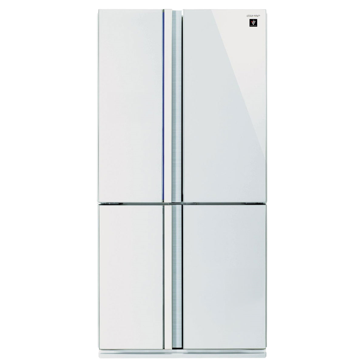מקרר 4 דלתות - 611 ליטר Sharp &lrm;SJ-8841WH זכוכית לבנה