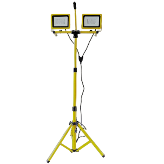 פנס הצפה כפול 2x50W כולל חצובה Schnapp &lrm;29370