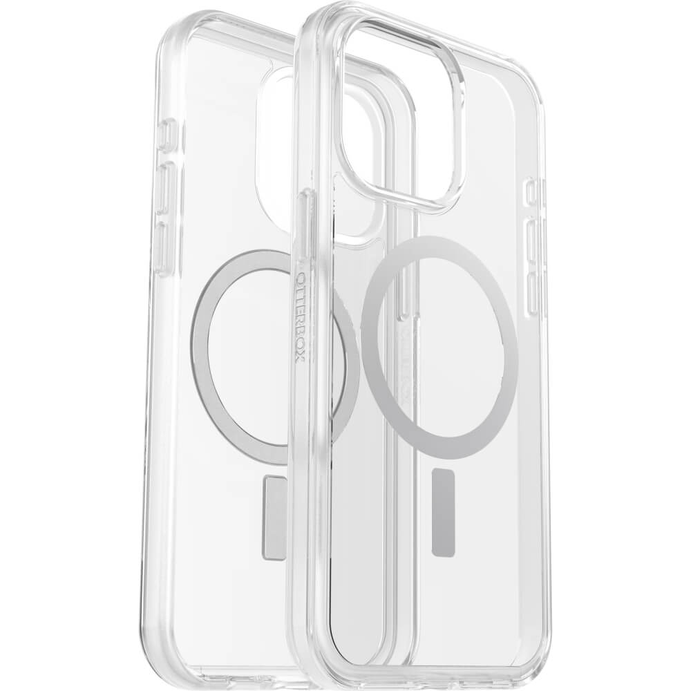 כיסוי אחורי לסמארטפון כולל תמיכה ב-OtterBox MagSafe &lrm;iPhone 14 Pro Max - Symmetry Plus MagSafe שקוף