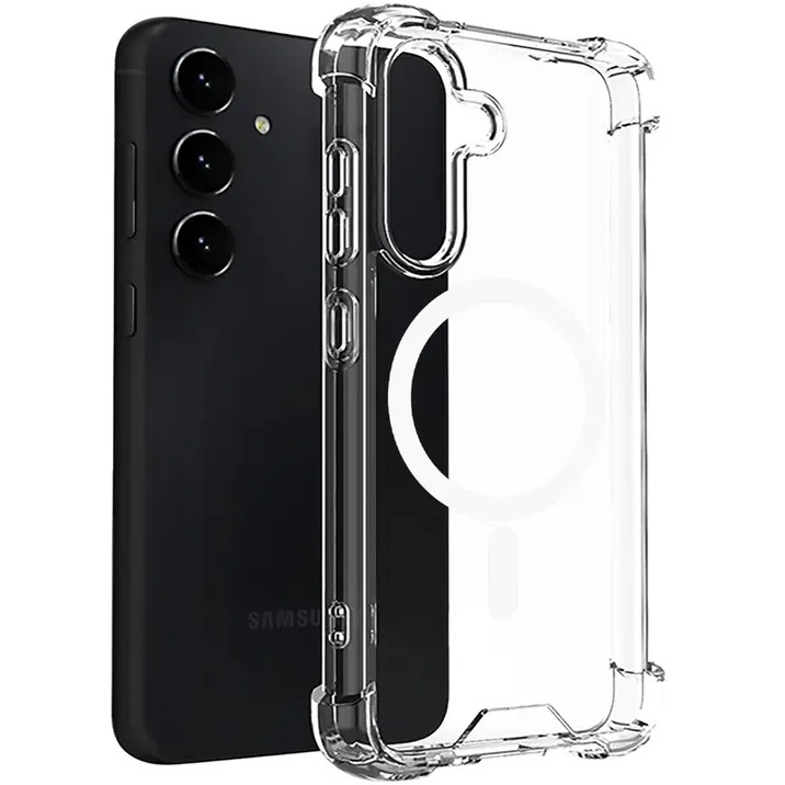 כיסוי שקוף לסמארטפון תומך טעינה מגנטית PureGear &lrm;Galaxy S25 Ultra - Hard Shell