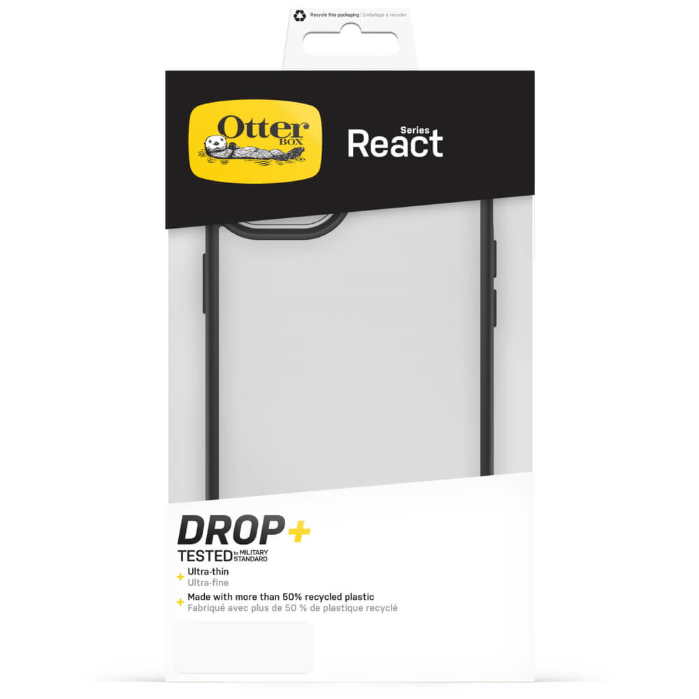 iphone 15 pro max - react - clear/black otterbox