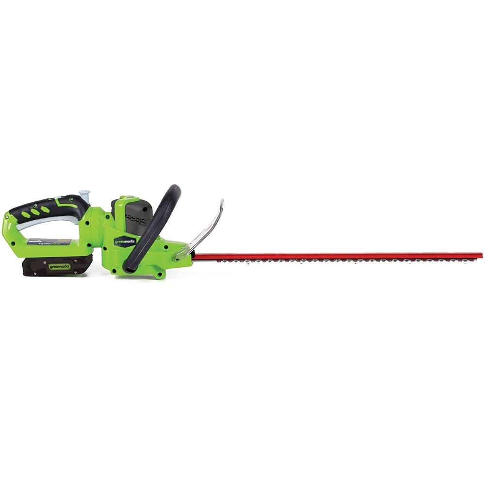 גוזם גדר חיה ראש מתכוונן 24v כולל סוללה 2.0ah ומטען greenworks