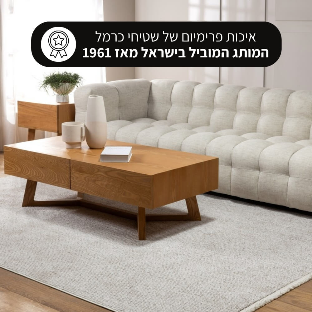 שטיח מודרני כולל פרנזים בעיצוב אחיד carmel floor