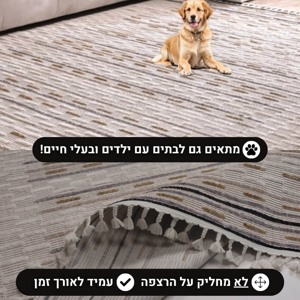 שטיח מודרני כולל דוגמאות גיאומטריות carmel floor