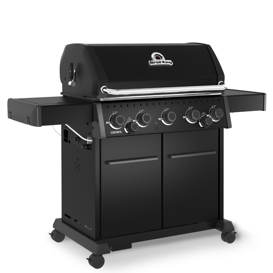 גריל גז 5 מבערים כולל כירת צד ושיפוד מסתובב broil king