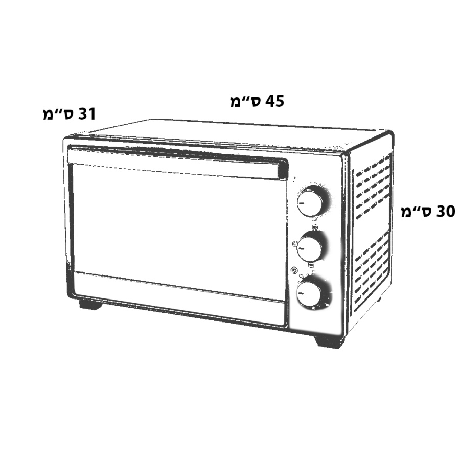 תמונה של טוסטר אובן 21 ליטר gold line 1280w