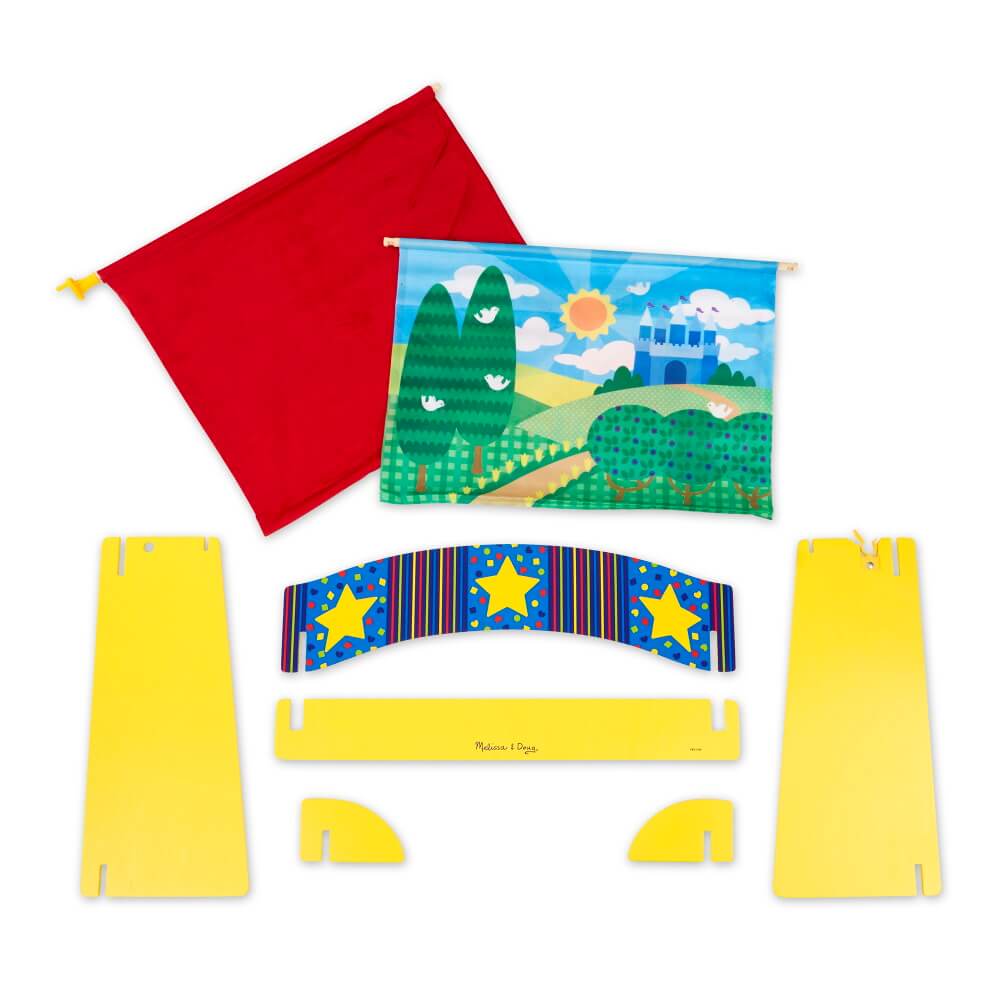 תיאטרון בובות שולחני עשוי עץ לילדים melissa&doug