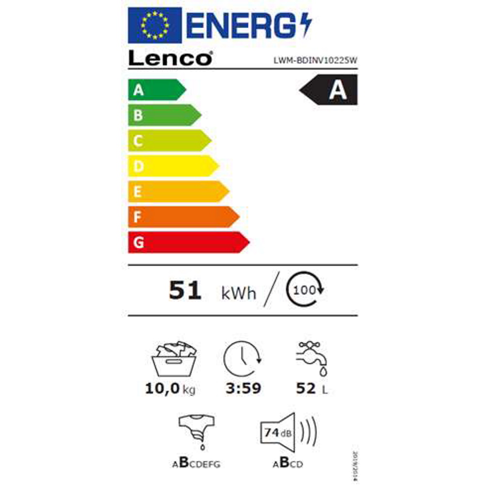 תווית אנרגיה - lwm-bdinv9225w lenco