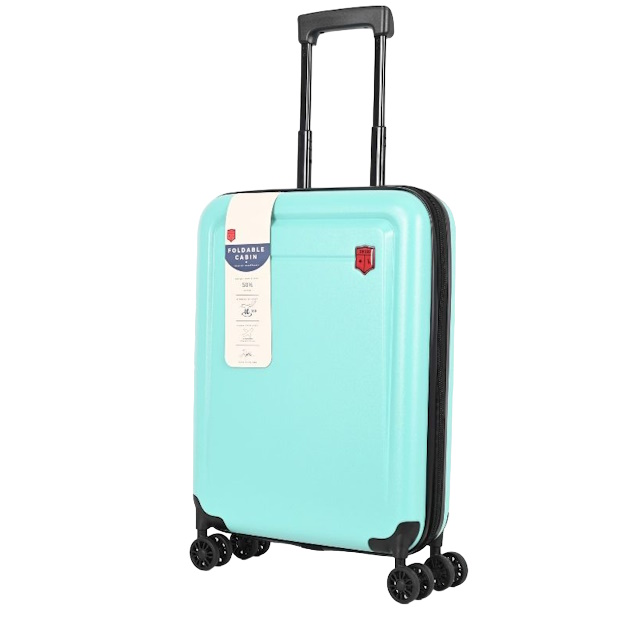 מזוודת טרולי קשיחה מתקפלת Swiss Bag &lrm;A מנטה