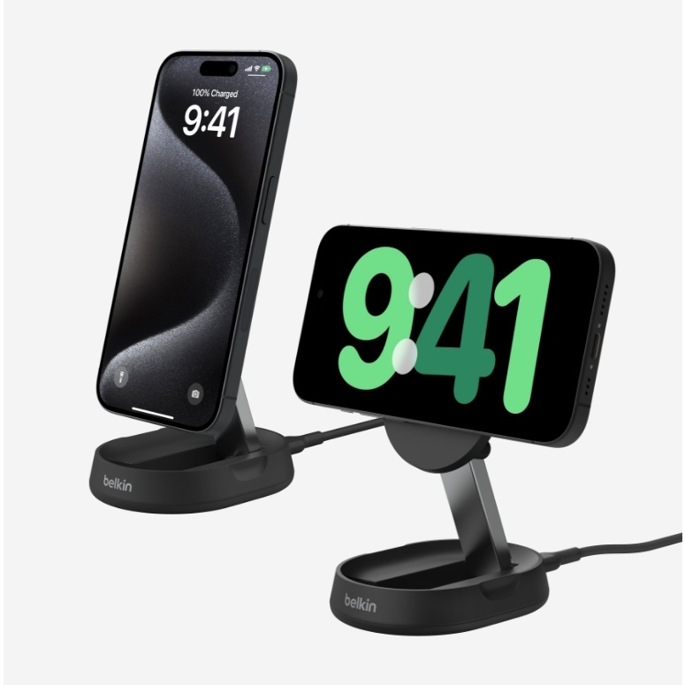 מעמד טעינה אלחוטי כולל מטען קיר belkin