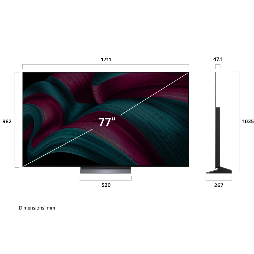 טלוויזיה חכמה 77 lg 4k oled 