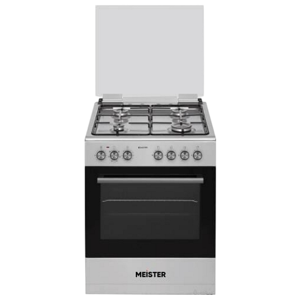 תנור משולב כיריים גז - 4 להבות Meister &lrm;M6060 נירוסטה