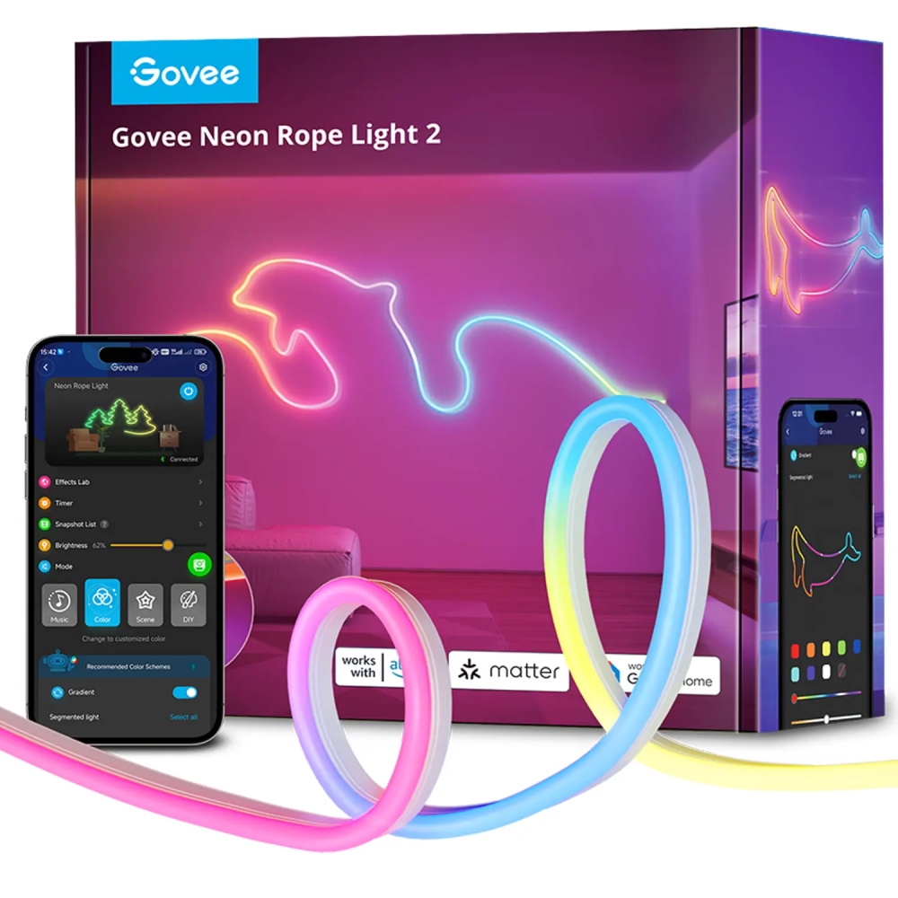 פס תאורת ניאון - 5 מטר Govee &lrm;Neon Rope Lights 2 - 5