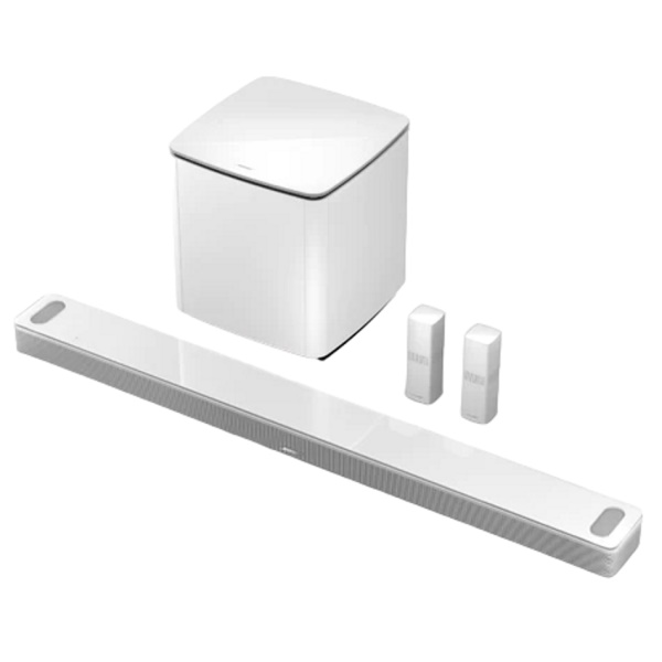smart ultra soundbar + bass7 00 + surroundspeakers 700 לבן bose