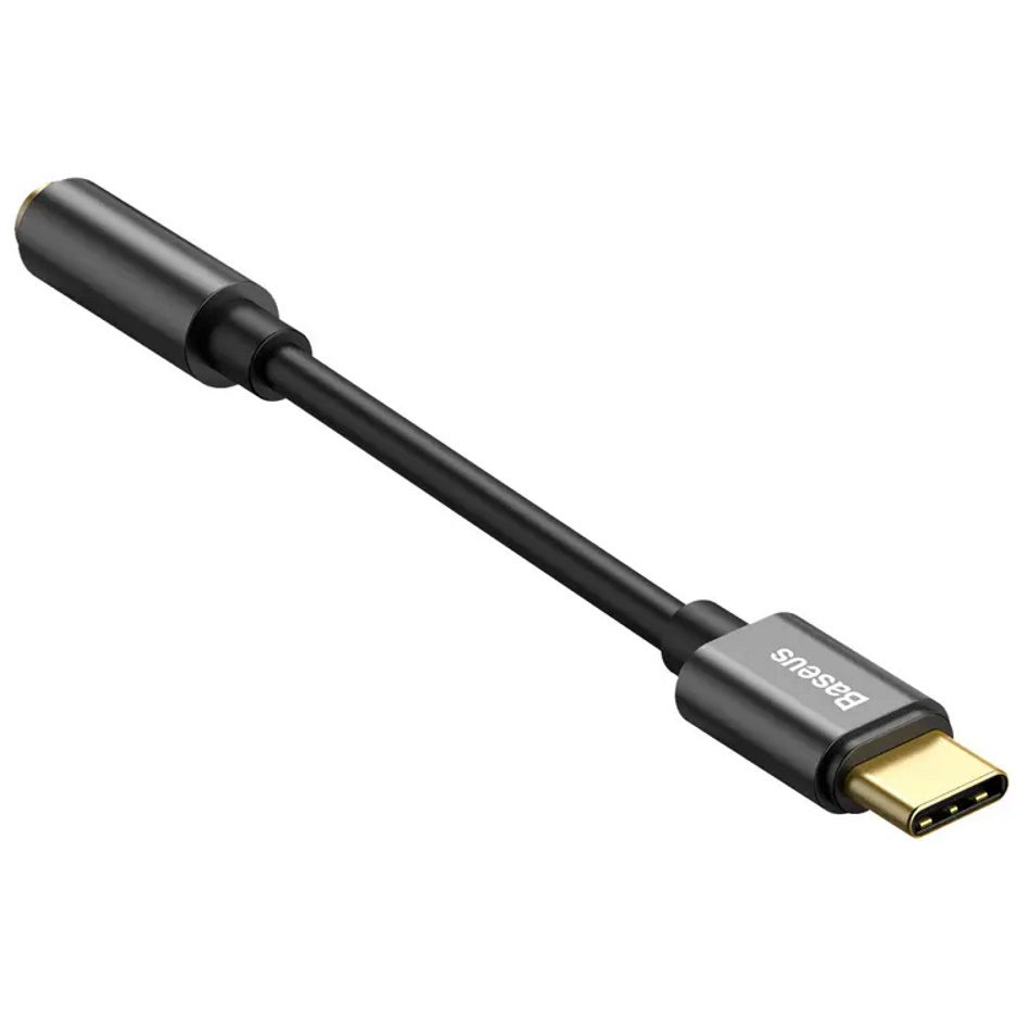 type-c male to 3.5mm female adapter l54 black baseus
