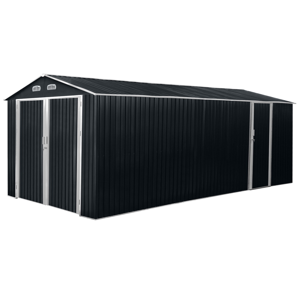 סרטון - מחסן מתכת ענק לגינה garden top  גארדן טופ  2010b 6x3