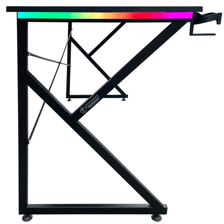 שולחן גיימינג תאורה dragon smart tech rgb