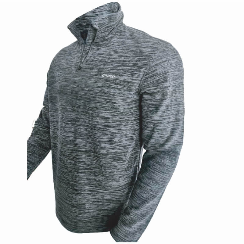 חולצת מיקרו פליז מבודדת חום לגברים Cruzo &lrm;Half Zeeper Micro Fleece אפור XL