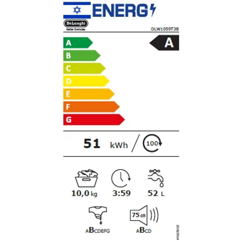תווית אנרגיה - dlw1059t3b delonghi