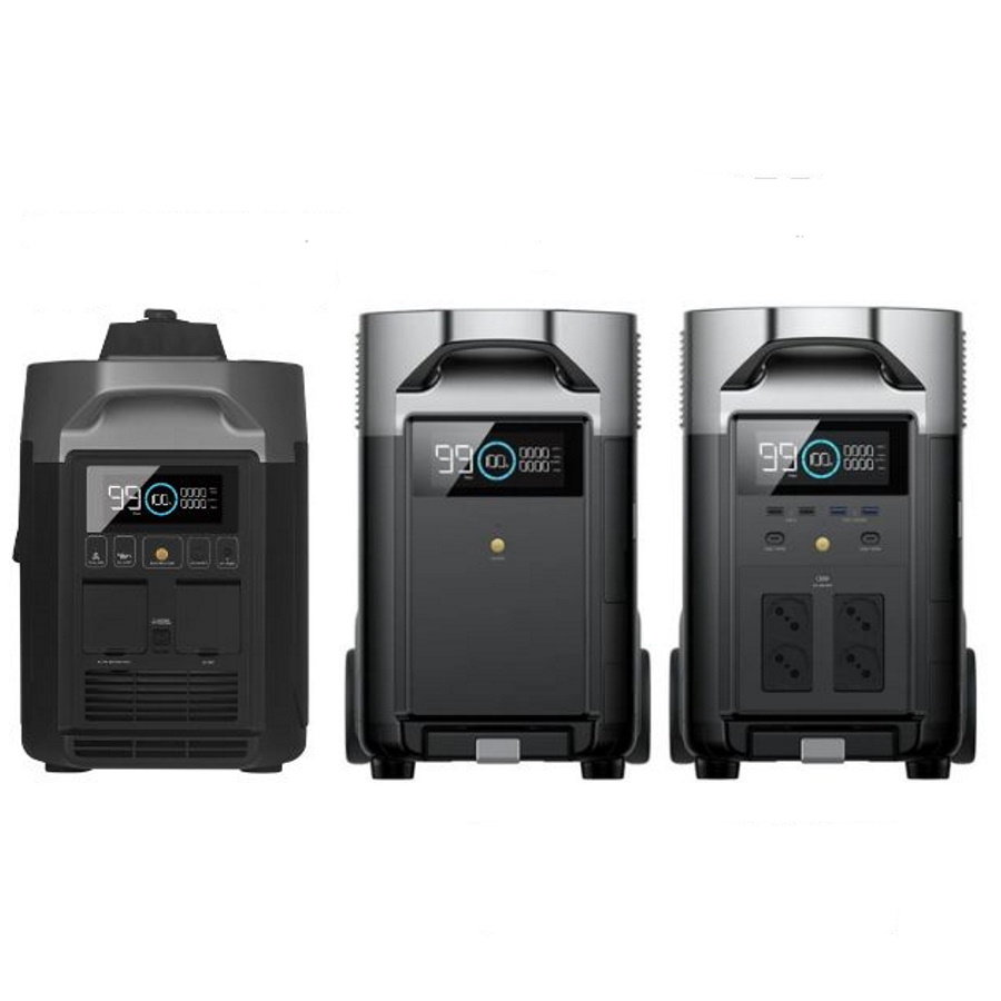 סט תחנת כוח ניידת 3600Wh כולל סוללת הרחבה וגנרטור חכם Ecoflow &lrm;DELTA3600PRO1EB1GEN