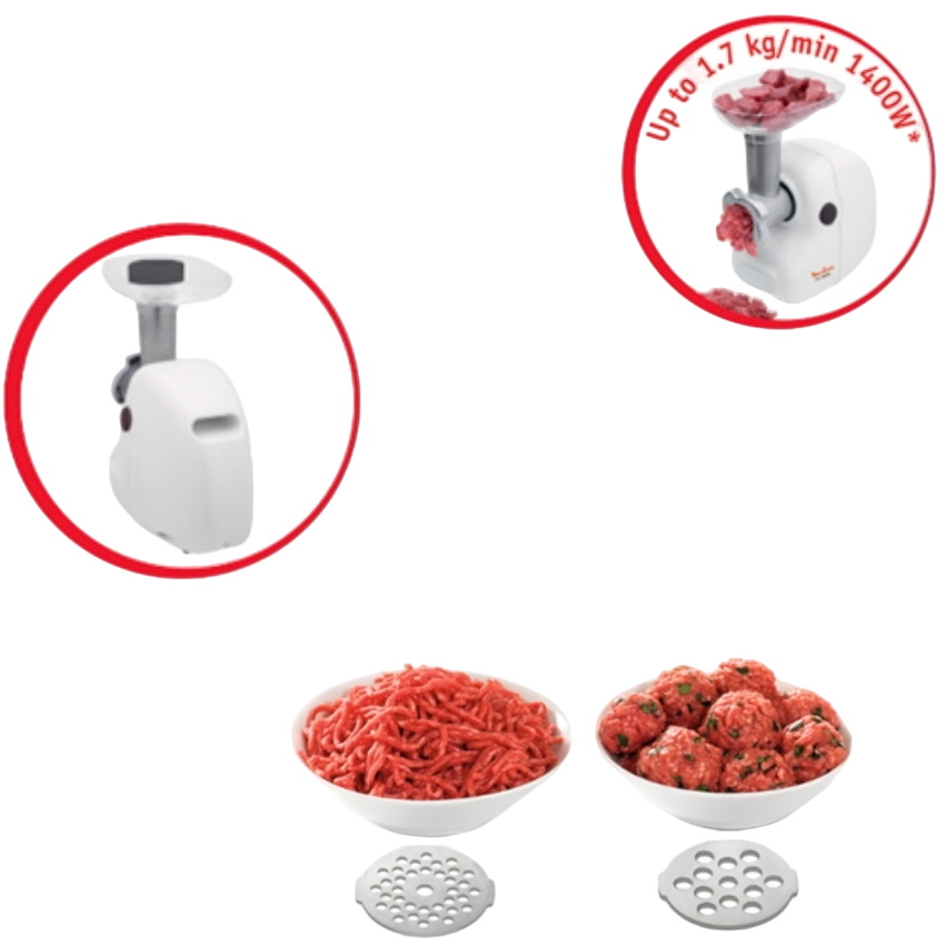 מטחנת בשר עוצמתית moulinex 1400w