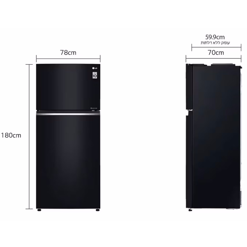 מקרר מקפיא עליון - 506 ליטר lg