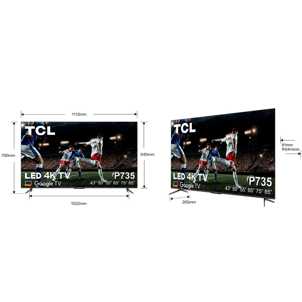 טלוויזיה חכמה 50 tcl 4k