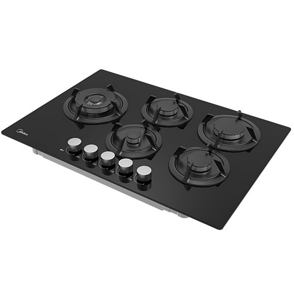 תמונה של כיריים גז זכוכית 5 להבות - 75 ס״מ midea