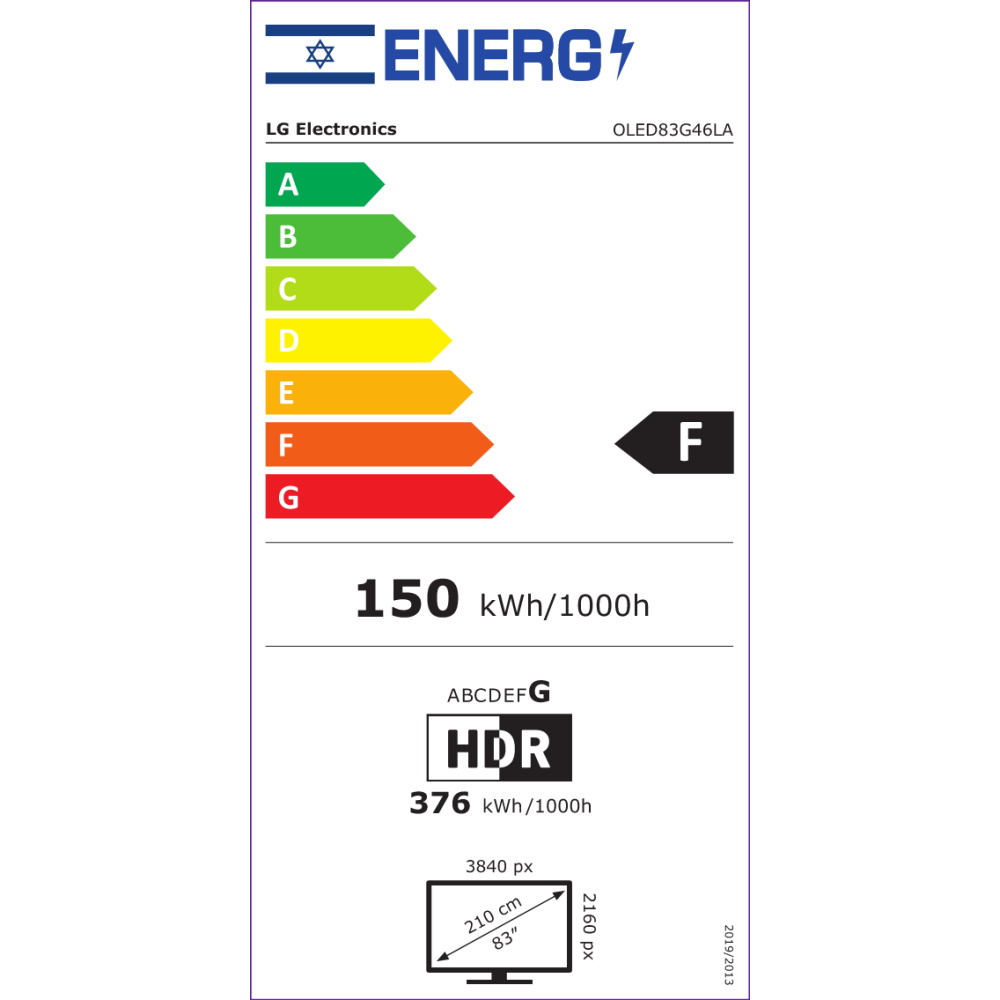 תווית אנרגיה - oled83g46la lg