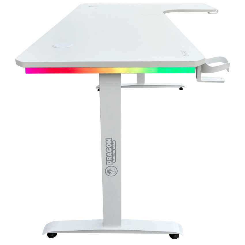 שולחן גיימינג פינתי ימין כולל תאורה dragon smart tech rgb