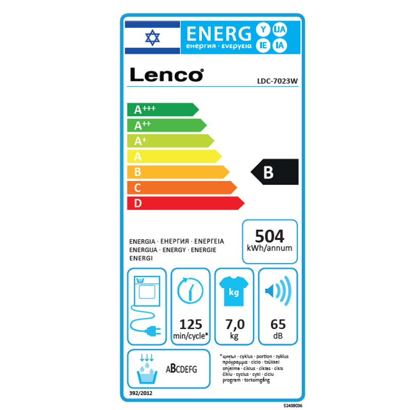 תווית אנרגיה - ldc7023w lenco