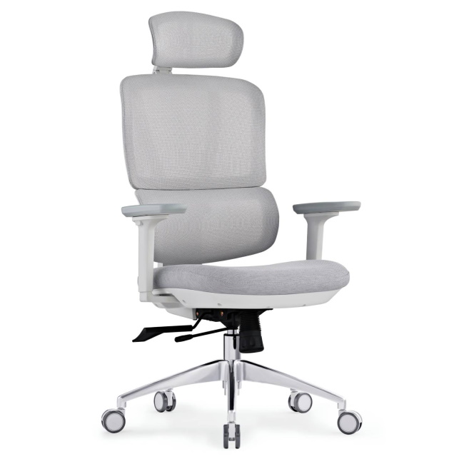 כסא ארגונומי אורטופדי כולל משענת ראש Keisar &lrm;Clover Grey