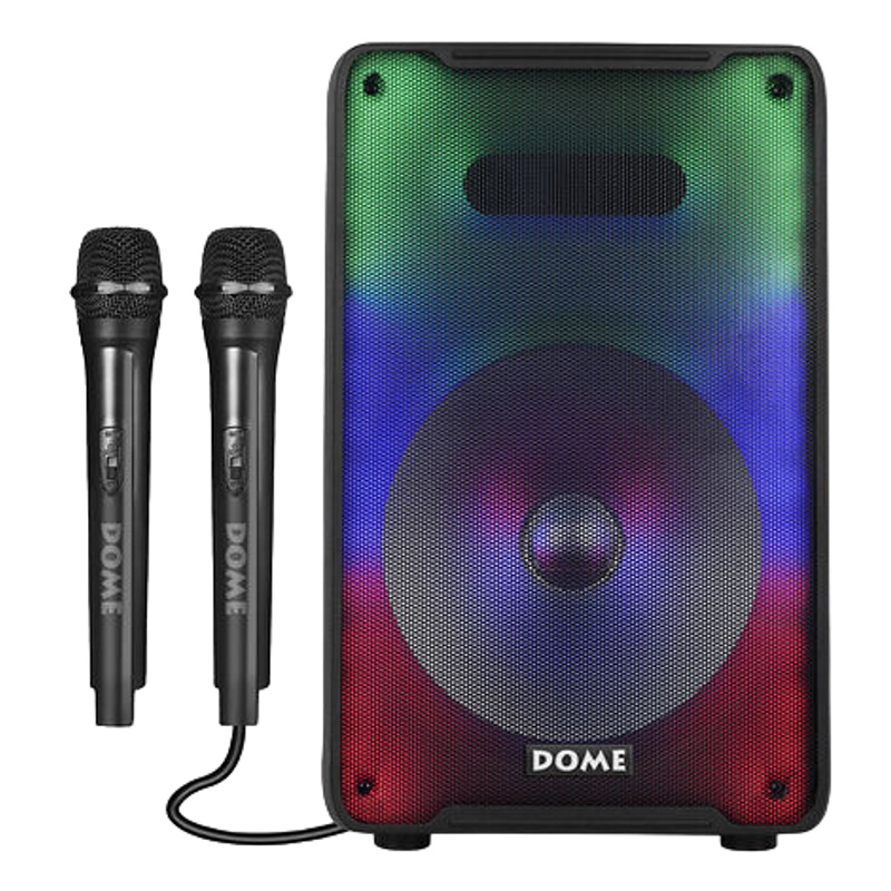 בידורית ניידת 1200W כולל שני מיקרופונים Dome &lrm;Dome CLUB-108