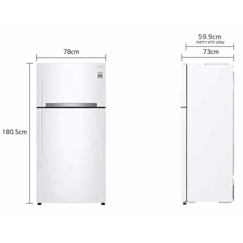 מקרר מקפיא עליון - 506 ליטר lg