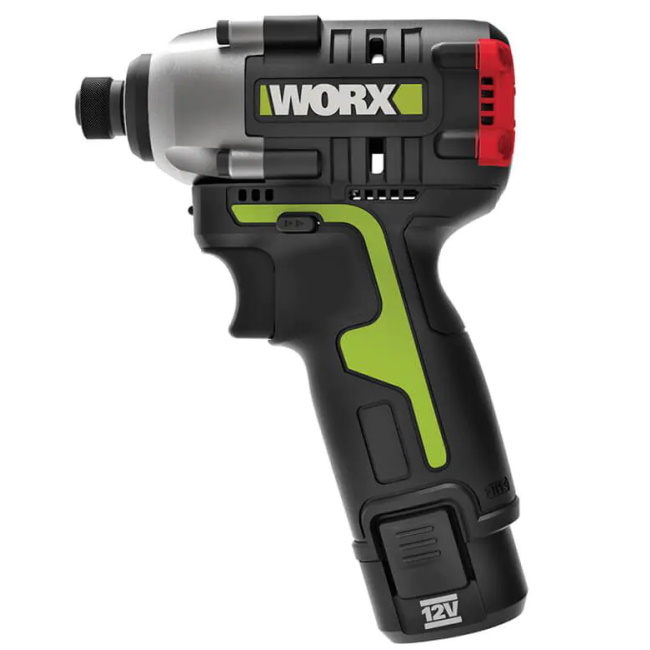 מברגת אימפקט נטענת 12V כולל 2 סוללות ומטען Worx &lrm;WU132