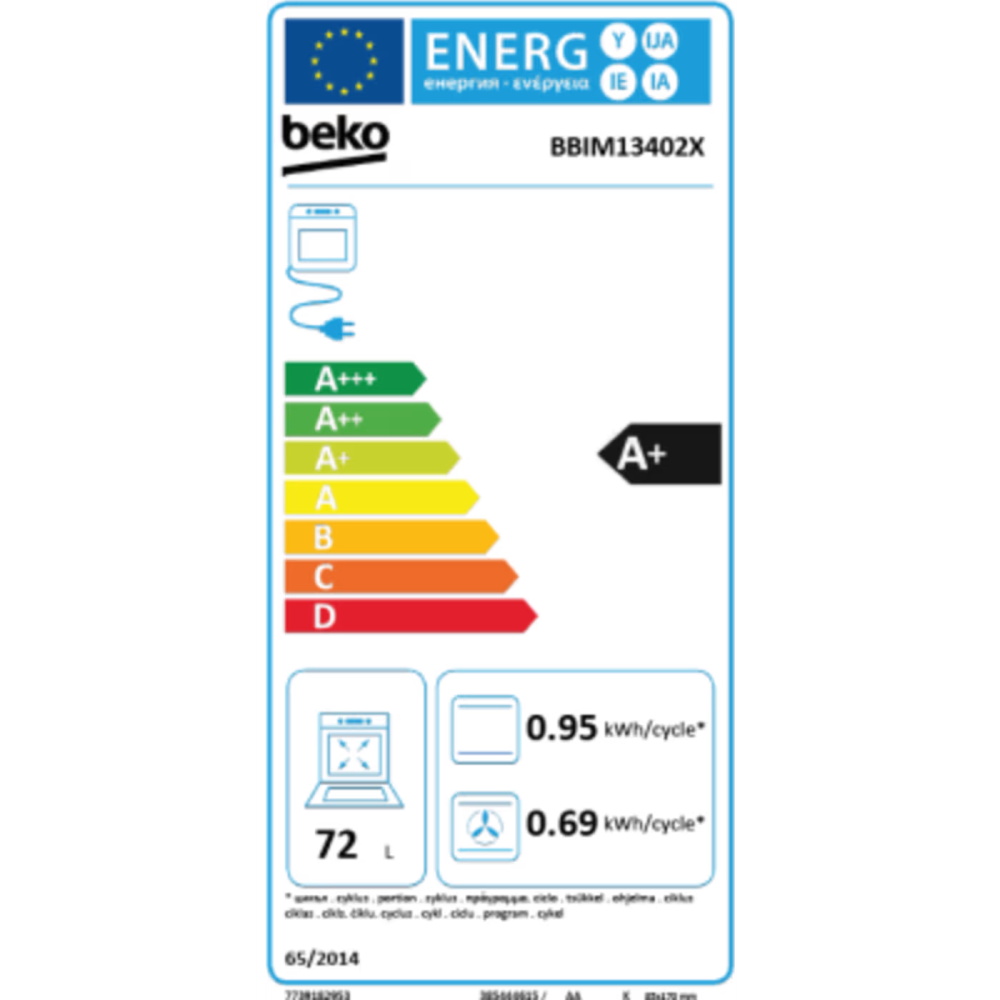 תווית אנרגיה - bbim13402x beko