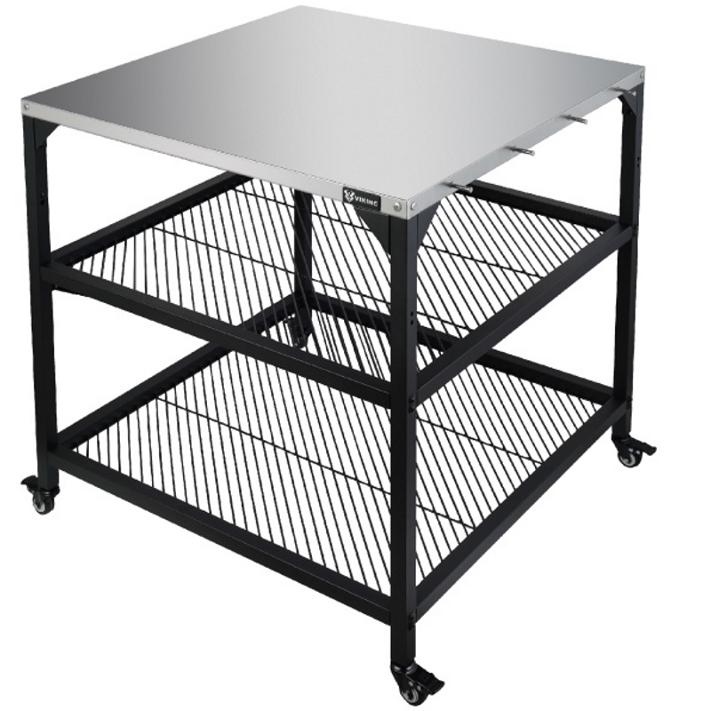 שולחן עגלה לטאבון משטח עליון Viking 85x85 &lrm;22410