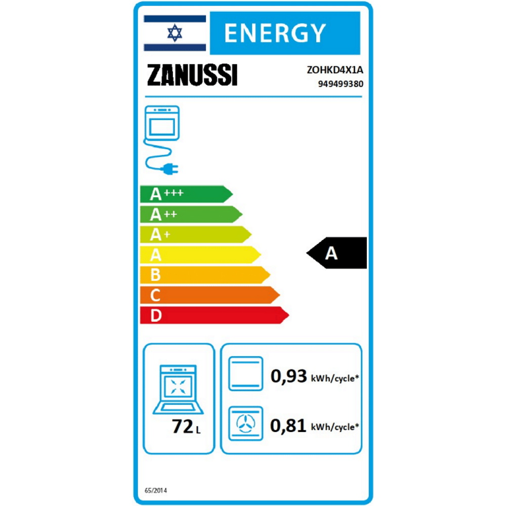 תווית אנרגיה - zohkd4k1a zanussi