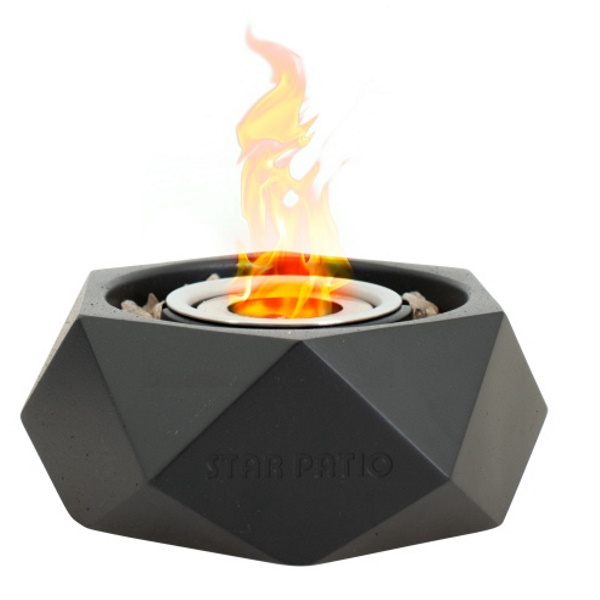 קערית אש שולחנית אתנול - משושה S.PATIO 19x7.5 &lrm;37142